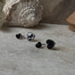 Black Heart Enamel 925 Sterling Silver Studs