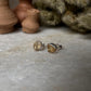 Citrine Raw Uncut studs 925 Sterling Silver Earrings