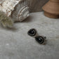 Black Onyx Boho Pear Studs 925 Sterling Silver Earrings