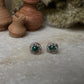 Malachite Flower 925 Sterling Silver Earrings
