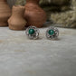 Malachite Flower 925 Sterling Silver Earrings