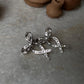Pretty Bow statement Cz Earrings 925 Sterling Silver Earrings