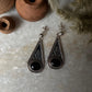 Tribal Drop Black Onyx 925 Sterling Silver Earrings