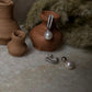 Fresh Water Pearl Cz 2 in 1 925 Sterling Silver Earrings