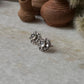 Rose Quartz Round Flower 925 Sterling Silver Earrings