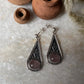  Bohemian Banjaran rose quartz silver statement earrings