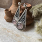 Rose quartz ethnic Banjaran 925 sterling silver earrings