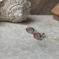 Rose Quartz Raw Uncut Studs 925 Sterling Silver Earrings