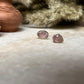 Rose Quartz Raw Uncut Studs 925 Sterling Silver Earrings