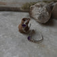 Amethyst Cz Half Hoops 925 Sterling Silver Earrings