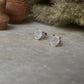 Moonstone Oval Faceted Studs 7MM 925 Sterling Silver Earrings
