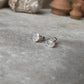 Moonstone Oval Faceted Studs 7MM 925 Sterling Silver Earrings