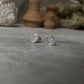 Moonstone Oval Faceted Studs 7MM 925 Sterling Silver Earrings