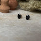 natural black onyx oval stud earrings 925 sterling silver