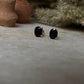 handcrafted black onyx 7mm oval studs in 925 sterling silver