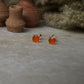 Carnelian Round Studs 6mm 925 Sterling Silver Earrings