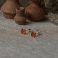 Carnelian Round Studs 6mm 925 Sterling Silver Earrings