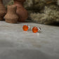 Carnelian Round Studs 6mm 925 Sterling Silver Earrings