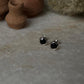 Handcrafted Black Onyx Sterling Silver 6mm Studs  