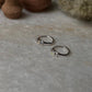 Silver Natural Ethiopian Opal Huggies 925 Sterling Silver Earrings