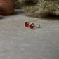 Carnelian Tiny Studs 4MM 925 Sterling Silver Earrings