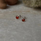 Carnelian Tiny Studs 4MM 925 Sterling Silver Earrings