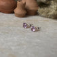 Amethyst Round Cut 6MM Studs 925 Sterling Silver Earrings