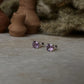 Amethyst Round Cut 6MM Studs 925 Sterling Silver Earrings