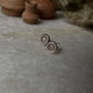 Rose Quartz Cab Stone Round 925 Sterling Silver Earrings