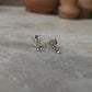 White Topaz Minimal Tiny Studs 925 Sterling Silver Earrings