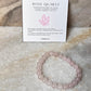 Natural rose quartz stretch bracelet for women  
