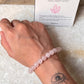 Rose quartz crystal bracelet 8mm beads  