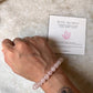Emotional healing rose quartz crystal bracelet