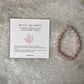 Polished faceted rose quartz bracelet for heart chakra  