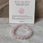 8MM faceted rose quartz crystal bead bracelet  