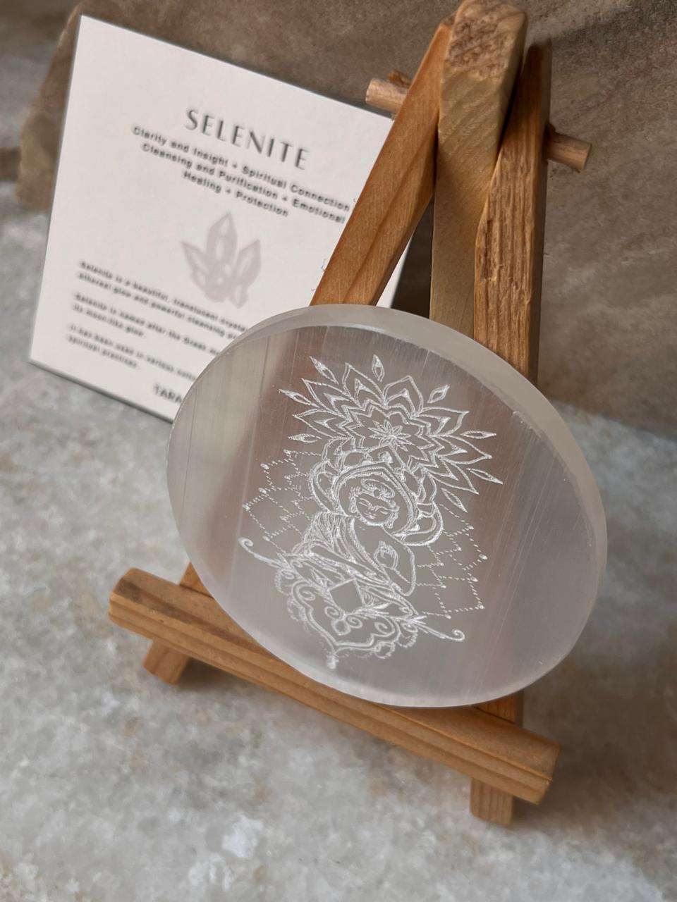 Selenite Charging Plate - Buddha