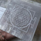 Selenite Charging Big Square Plate- Shree Yantra