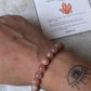 Sunstone Natural Crystal Bracelet 8mm - Tarakaya Silver