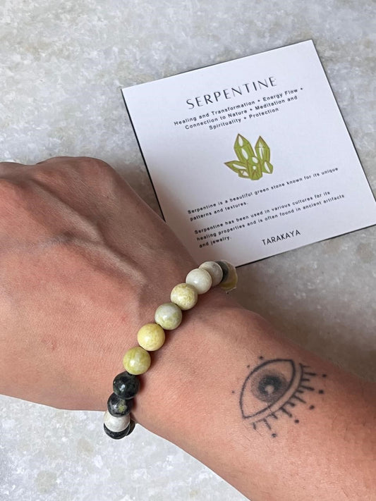 Serpentine Natural Crystal Bracelet 8MM