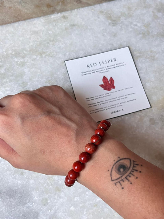 Red Jasper Natural Crystal Bracelet 8MM