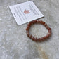 Peach Moonstone Natural Crystal Bracelet 8mm