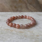 Peach Moonstone Natural Crystal Bracelet 8mm
