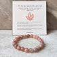 Peach Moonstone Natural Crystal Bracelet 8mm