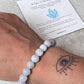 AAA Aquamarine Natural Crystal Bracelet, 8MM