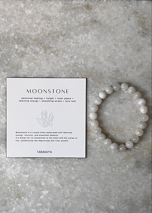 8mm Natural Crystal Moonstone Gemstone Bracelet