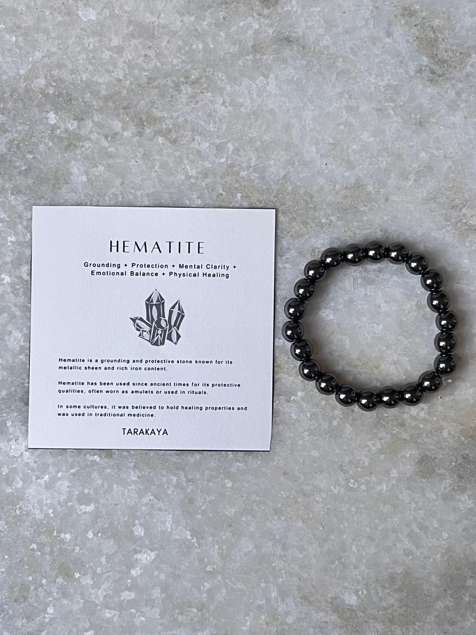 Hematite Stretch Bracelet for Mental Clarity and Stability 
