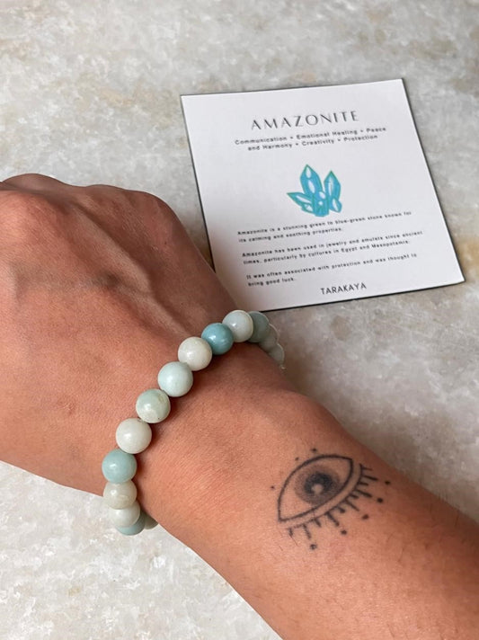 Amazonite Natural Crystal Bracelet 8MM