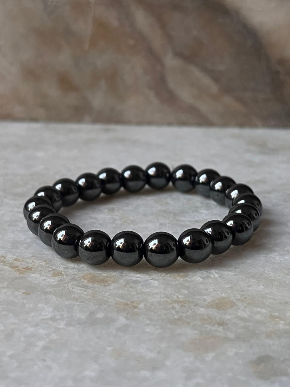Natural Hematite Healing Crystal Bracelet for Balance and Focus