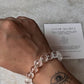 Elegant Clear Quartz Crystal Bracelet Diamond Cut 10MM Beads  