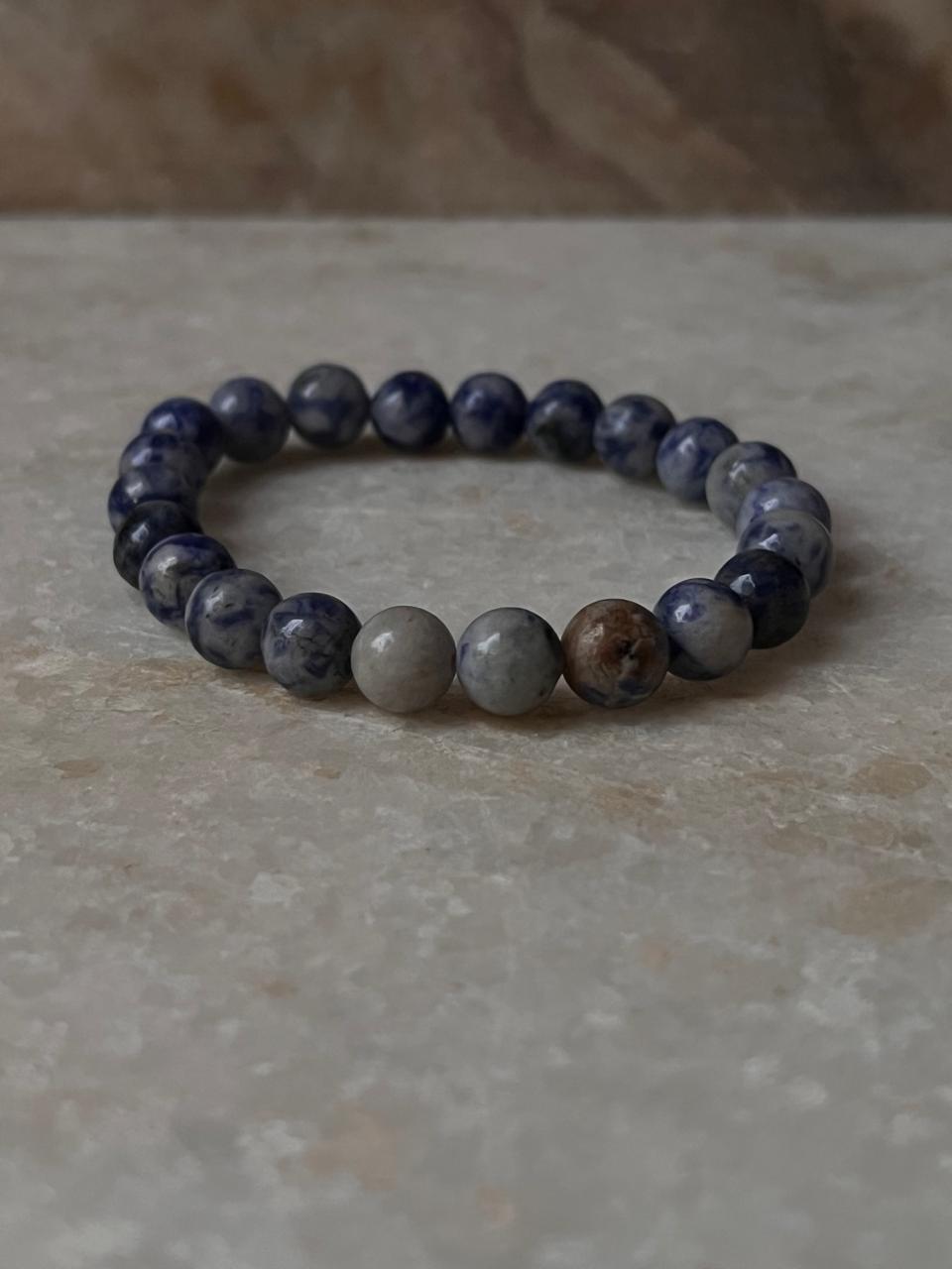 Handmade Sodalite Bracelet with 8MM Natural Stones